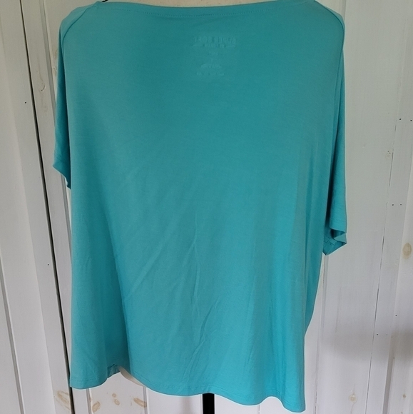 Torrid One Shoulder Super Soft Aqua Blue Tee Size 16 - Picture 8 of 13